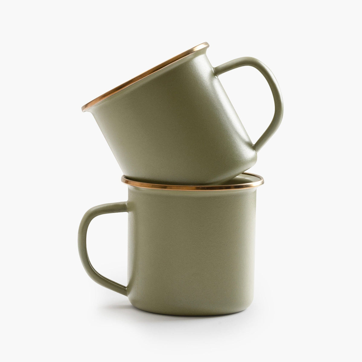 Enamelware 2-Tone Dining Collection - Olive Drab