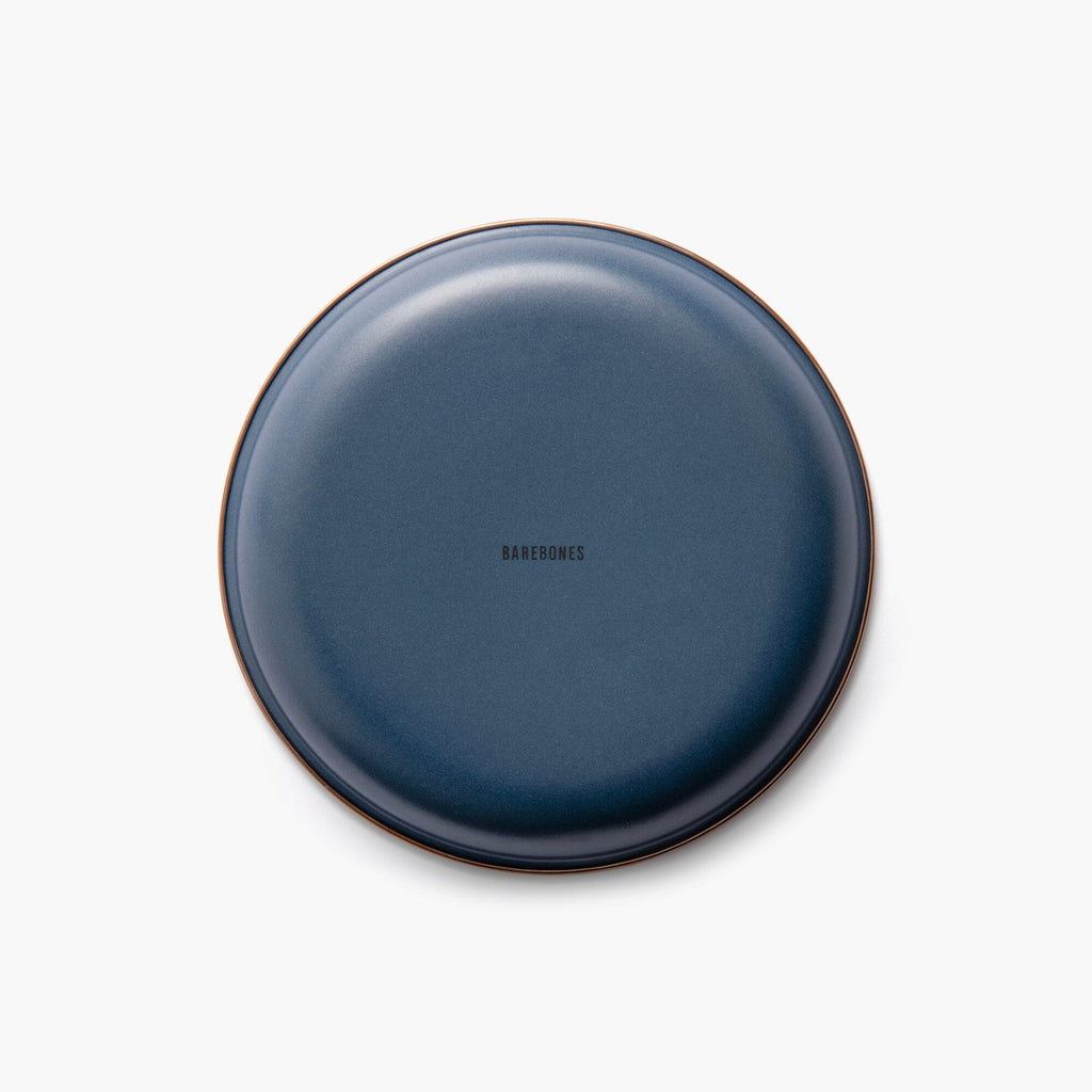 Enamel 2-Tone Salad Plate Set Indigo Blue