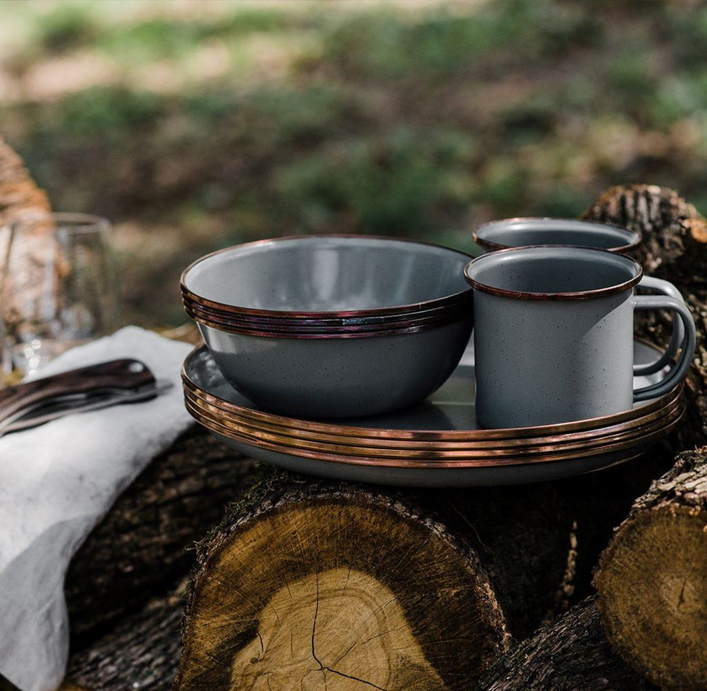 Enamelware Dining Collection - Slate Gray