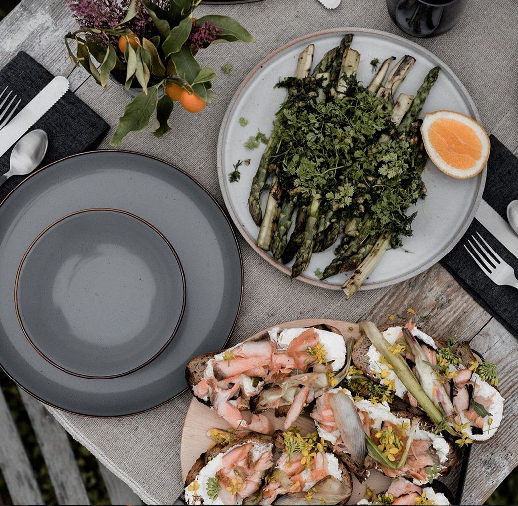 Enamelware Dining Collection - Slate Gray